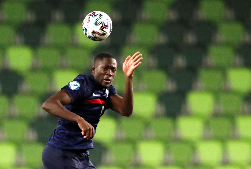 Franceu00e2u20acu2122s Ibrahima Konate in action at the Uefa Under 21 Championship, Group C match Russia v France at Haladas Sportkomplexum, Szombathely, Hungary, March 28, 2021. u00e2u20acu201d Reuters picnn