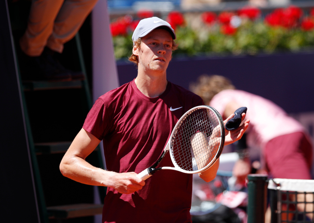 Italyu00e2u20acu2122s Jannik Sinner celebrates winning his quarter final match against Russiau00e2u20acu2122s Andrey Rublev at the Barcelona Open in Barcelona, Spain, April 23, 2021. u00e2u20acu201d Reuters pic 