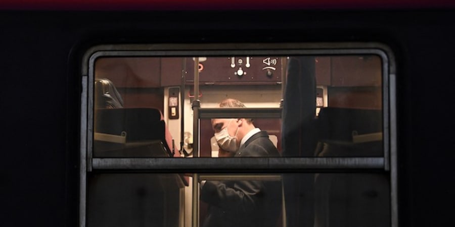 French Prime Minister Jean Castex visits the Paris-Nice night train, at the Austerlitz train station, in Paris, on May 20, 2021. u00e2u20acu201d ETX Studio picnn