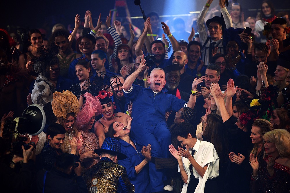 French designer Jean Paul Gaultier (centre) bowed out after five decades in the business with a final Paris haute couture show 16 months ago. u00e2u20acu2022 AFP pic via ETX Studio