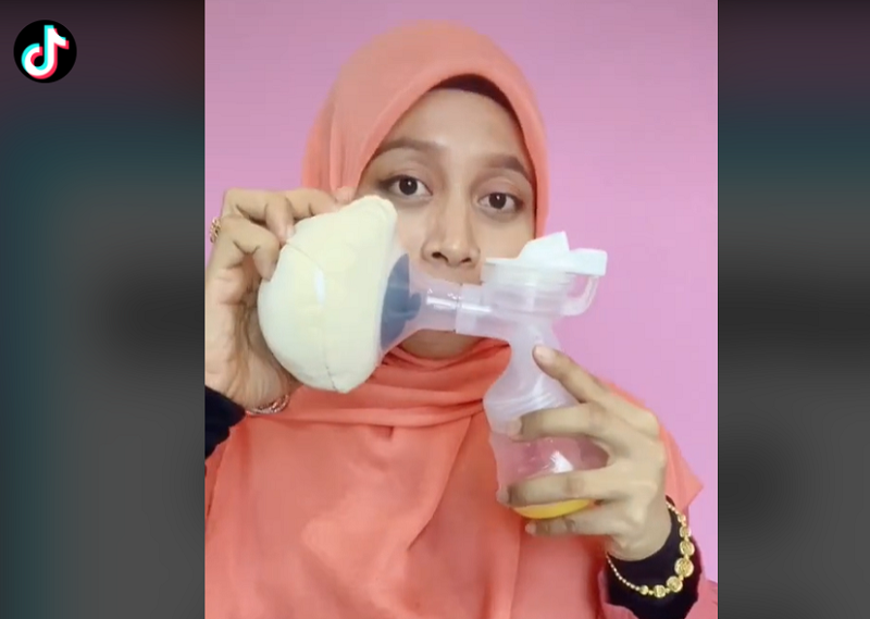 Certified lactation counsellor Nad Masrom educates mothers about breastfeeding through short videos on TikTok. u00e2u20acu2022 Screengrab via TikTok/nadmasrom
