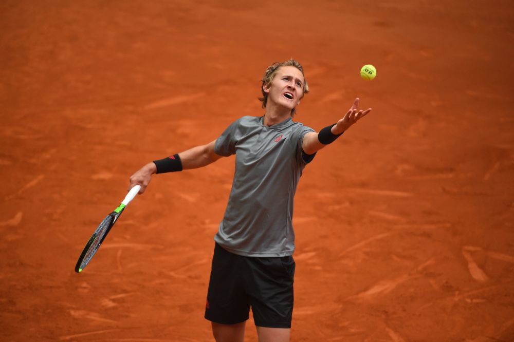 Sebastian Korda  during his first qualifying round match at the Mutua Madrid Open in Madrid , Spain, on May, 1, 2021. u00e2u20acu201d Reuters pic