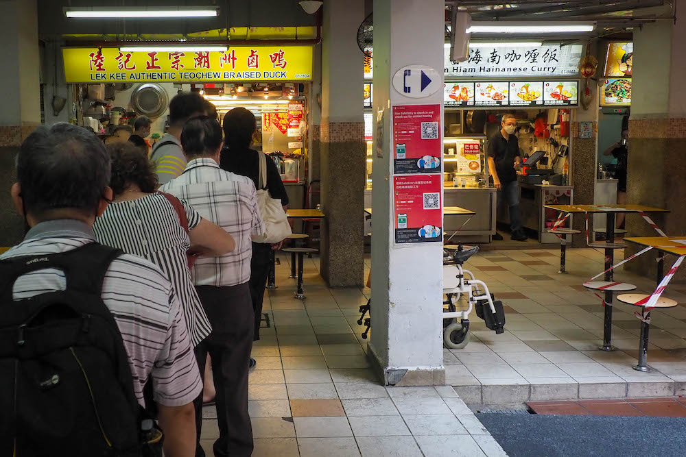 The Ministry of Finance announced on Friday (May 28) that hawkers would be part of the group of workers who will receive an additional one-off support under the Covid-19 Recovery Grant (Temporary). — Photo by Raj Nadarajan for TODAY