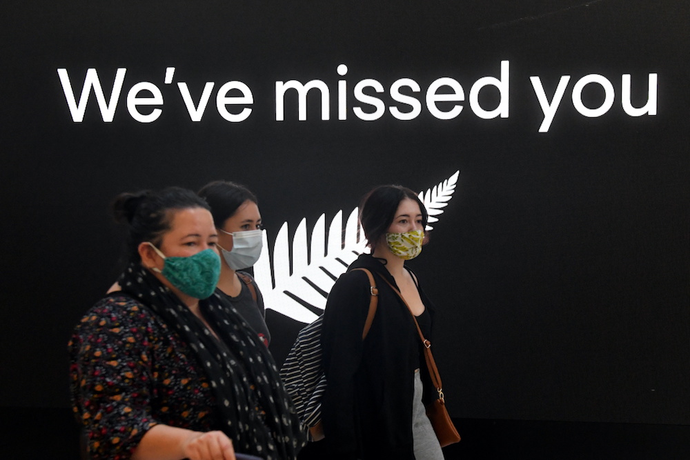 New Zealand travellers arrive at Sydney International Airport, as quarantine-free travel between Australia and New Zealand begins, in Sydney, Australia, April 19, 2021. u00e2u20acu201d Reuters picnn