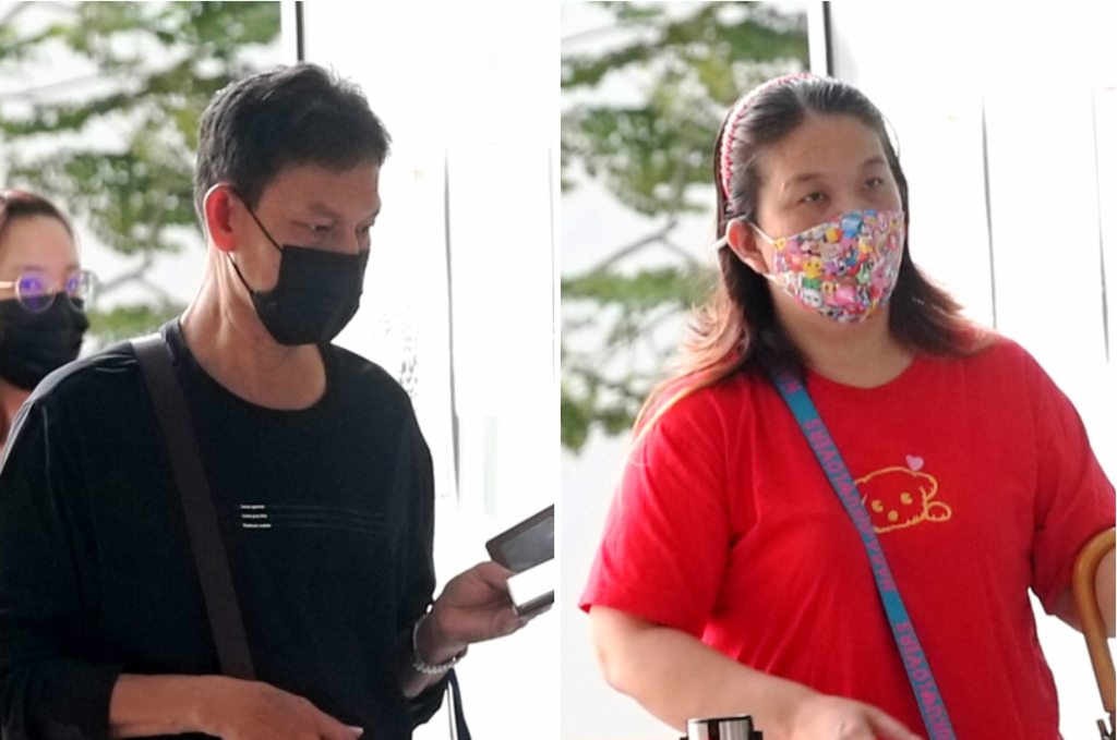 Cheang Eng Hock (left) and Lim Sok Hay at State Court on May 21, 2021. u00e2u20acu2022 TODAY pic