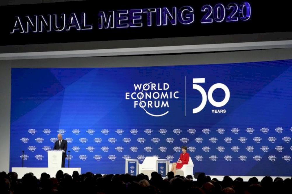 File picture shows World Economic Forum founder Klaus Schwab delivering welcoming remarks at the 50th World Economic Forum (WEF) annual meeting in Davos, Switzerland, January 21, 2020. u00e2u20acu201d Reuters pic