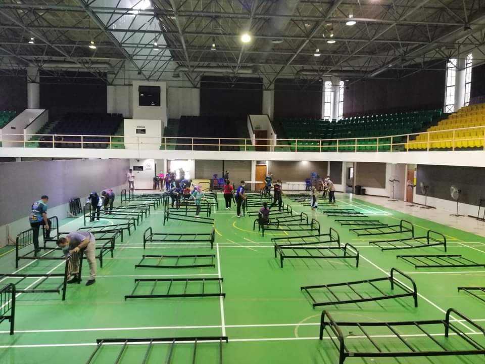 The Pusat Perbadanan Labuan multipurpose hall is being turned into a quarantine centre. u00e2u20acu201d Picture via BES Labuanu00e2u20acu2122s Facebook page