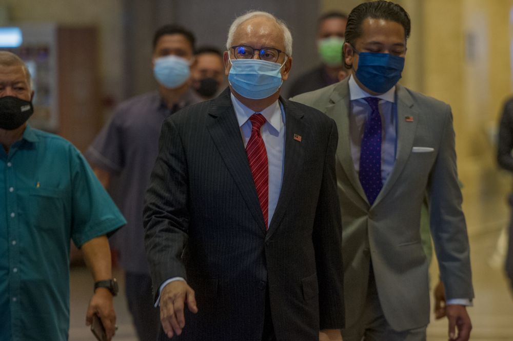 Datuk Seri Najib Razak arrives at the Court of Appeal in Putrajaya May 18, 2021. u00e2u20acu201d Picture by Shafwan Zaidon