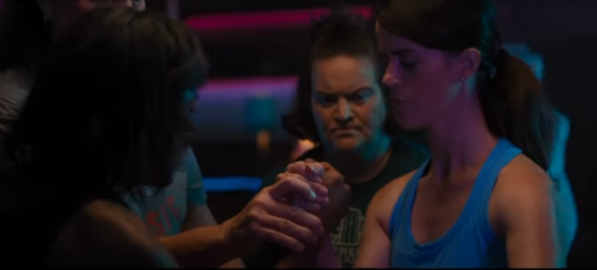 A YouTube screenshot of arm-wrestling comedy ‘Golden Arm’ which stars Betsy Sodaro and Mary Holland.