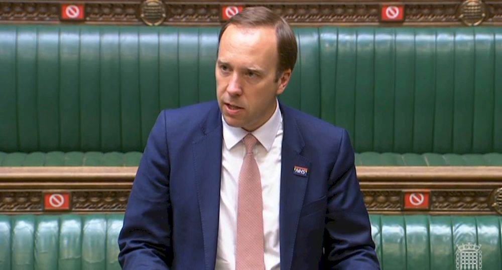 Health Minister Matt Hancock in the House of Commons answering an urgent question over allegations made by former senior No 10 aide Dominic Cummings that he lied to colleagues and performed u00e2u20acu02dcdisastrouslyu00e2u20acu2122 during the Covid pandemic. u00e2u20acu201d PA via Reuters