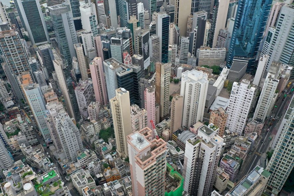 An aerial view shows buildings from the Mid-Levels district of Hong Kong on May 25, 2021. u00e2u20acu201d AFP pic