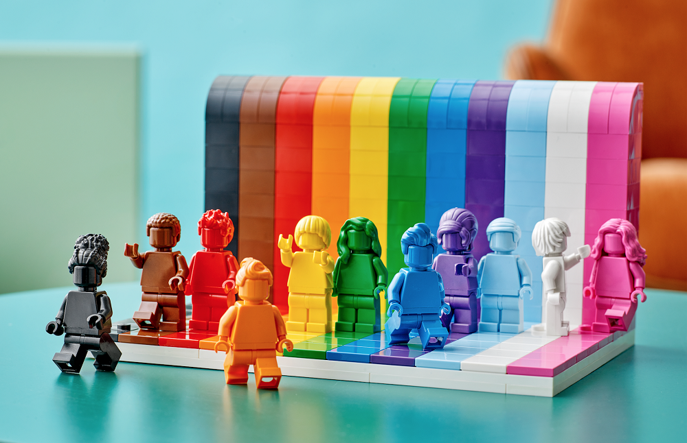 The set celebrates the diversity of the LGBTQ community within the Lego Group and the brandu00e2u20acu2122s fanbase. u00e2u20acu201d Picture courtesy of Lego