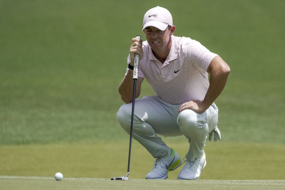 Rory McIlroy looks over the green on 1 during the final round of the Wells Fargo Championship golf tournament May 9, 2021. u00e2u20acu201d Reuters pic