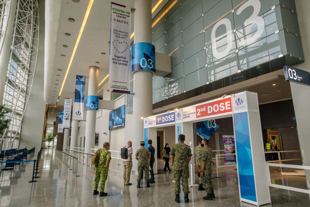 A general view of the vaccination centre at  the Malaysia International Trade and Exhibition Centre in Kuala Lumpur May 30, 2021. u00e2u20acu201d  Picture by Firdaus Latif