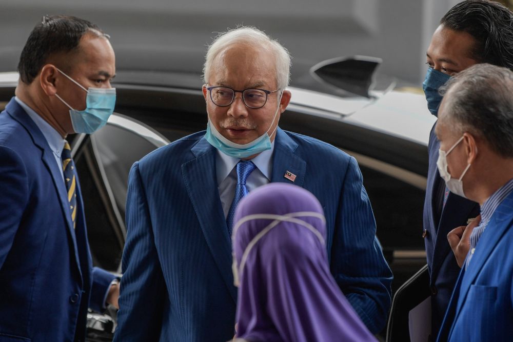 Datuk Seri Najib Razak is pictured at the Kuala Lumpur High Court May 20, 2021. u00e2u20acu2022 Picture by Hari Anggara