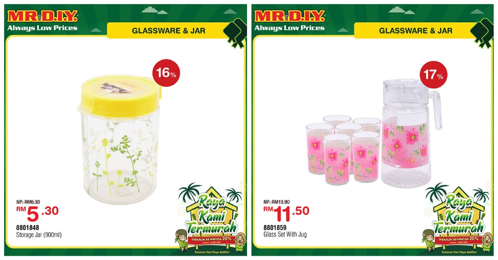 Brighten your home and dining table with these colourful glassware. ― Picture courtesy of MR.DIY