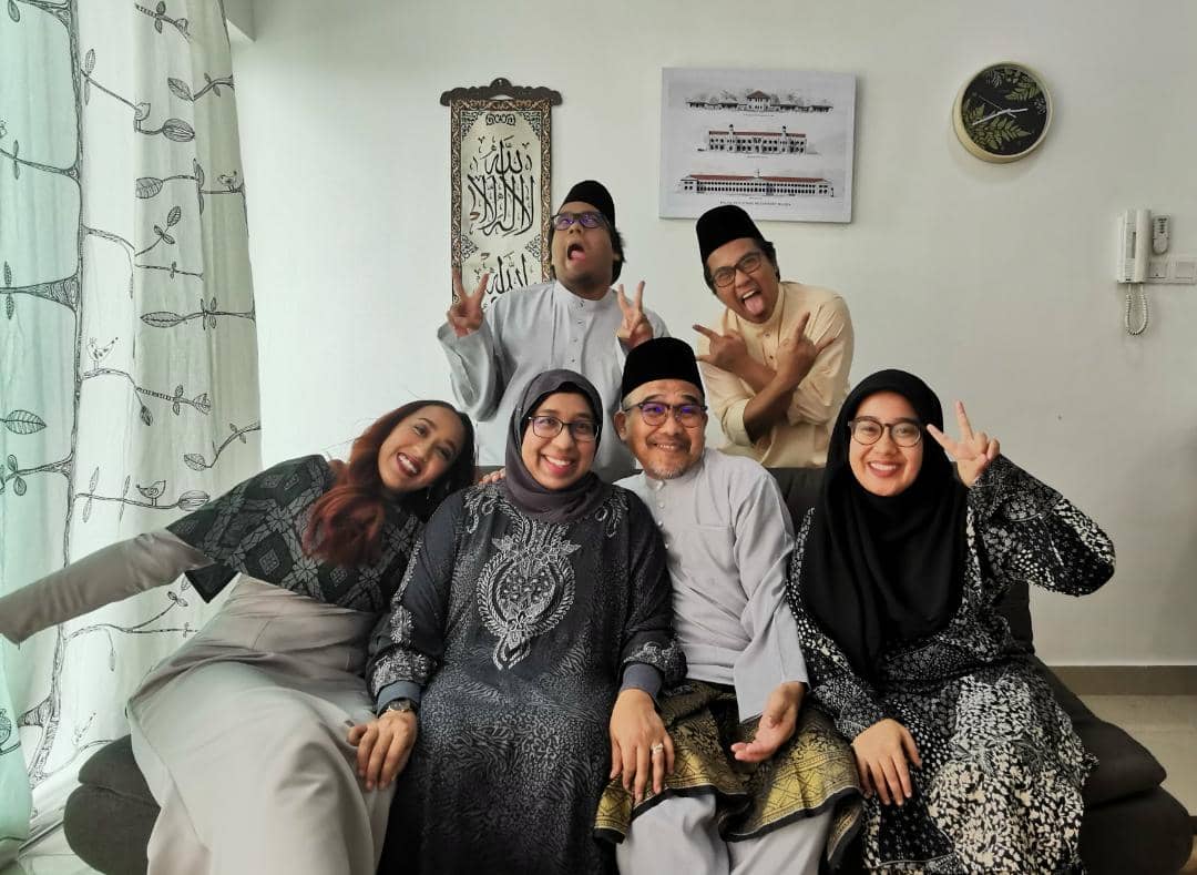 Siti Rohani and family celebrating Hari Raya as a family last year. u00e2u20acu201d Picture courtesy of Siti Rohani