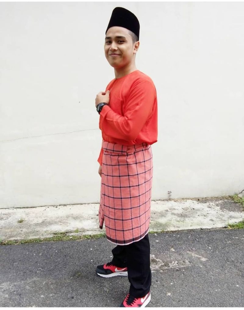 Nasrul Rosman in his traditional Malay outfit during Raya celebrations last year. — Picture courtesy of Nasrul Rosman