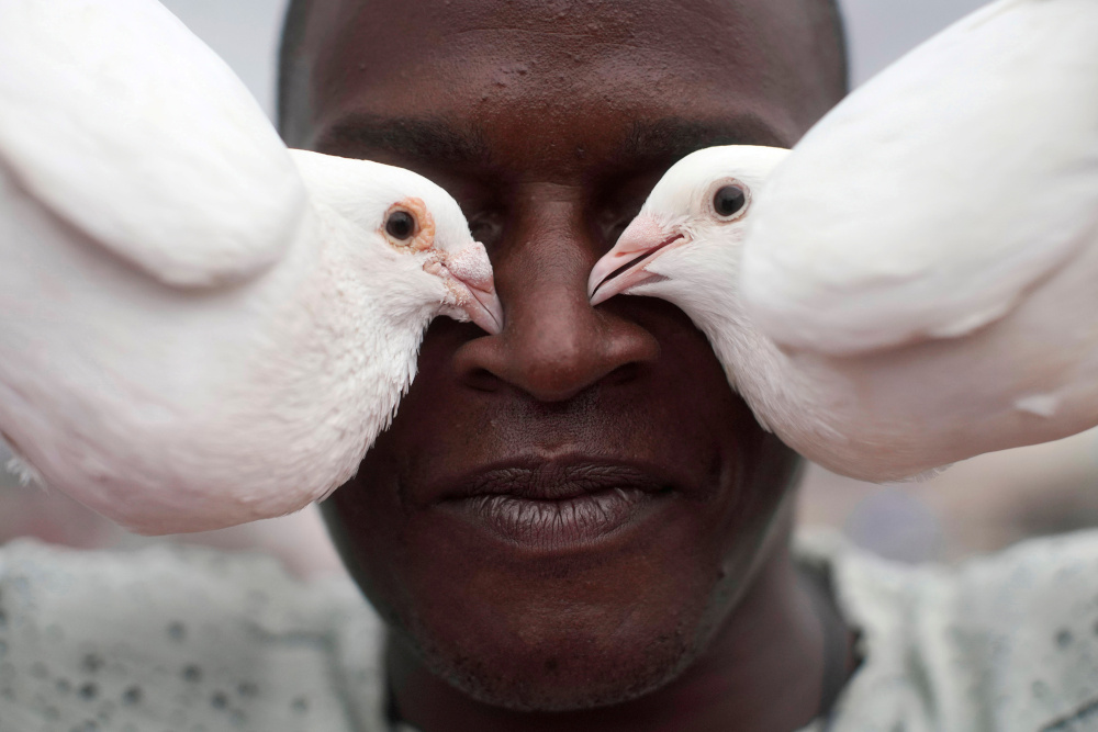 Pigeon fancier Yonisbel Santana poses for a photo at his rooftop in Havana May 18, 2021. u00e2u20acu201d Reuters pic