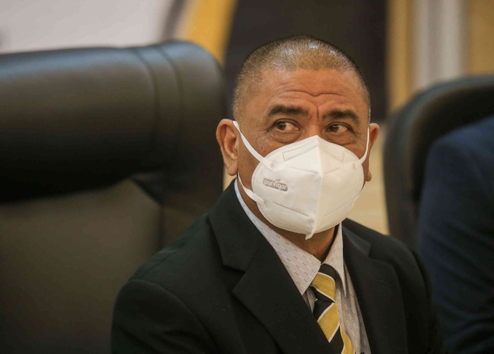 Datuk Saarani Mohamad speaks to the press at the Mentri Besaru00e2u20acu2122s Office in Ipoh May 5, 2021. u00e2u20acu201d Picture by Farhan Najibnn