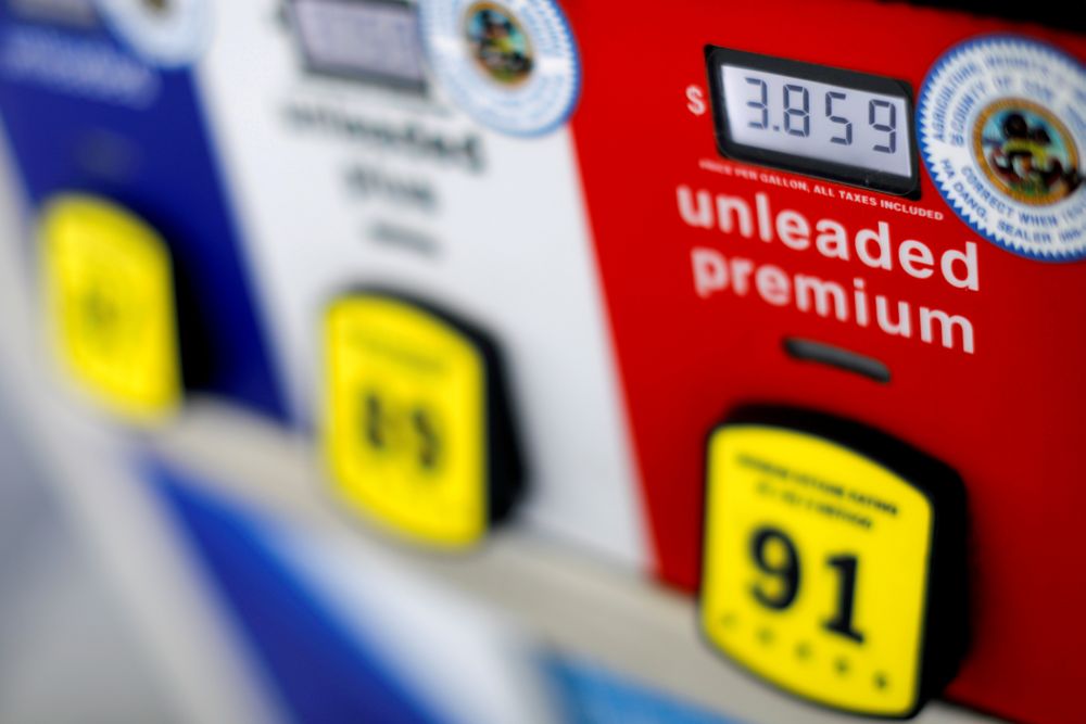 A gas pump at an Arco gas station in San Diego, California July 11, 2018.  u00e2u20acu201d Reuters pic 