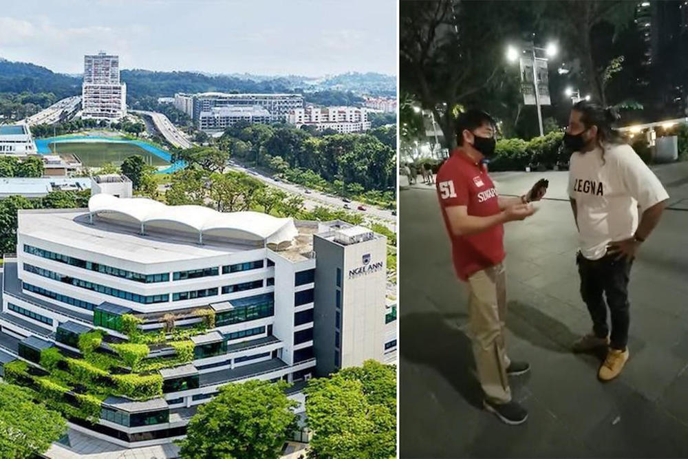 A view of Ngee Ann Polytechnic (left). TODAY understands that the man in a viral video is Tan Boon Lee, a senior lecturer at the polytechnicu00e2u20acu2122s School of Engineering. u00e2u20acu201d TODAY pix