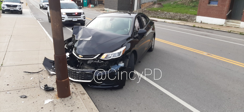 Cincinnati police are advising motorists to wind up their window due to the current cicada season after the insect flew into a man's car causing an accident. u00e2u20acu201d Photo via Twitter/ @CincyPD