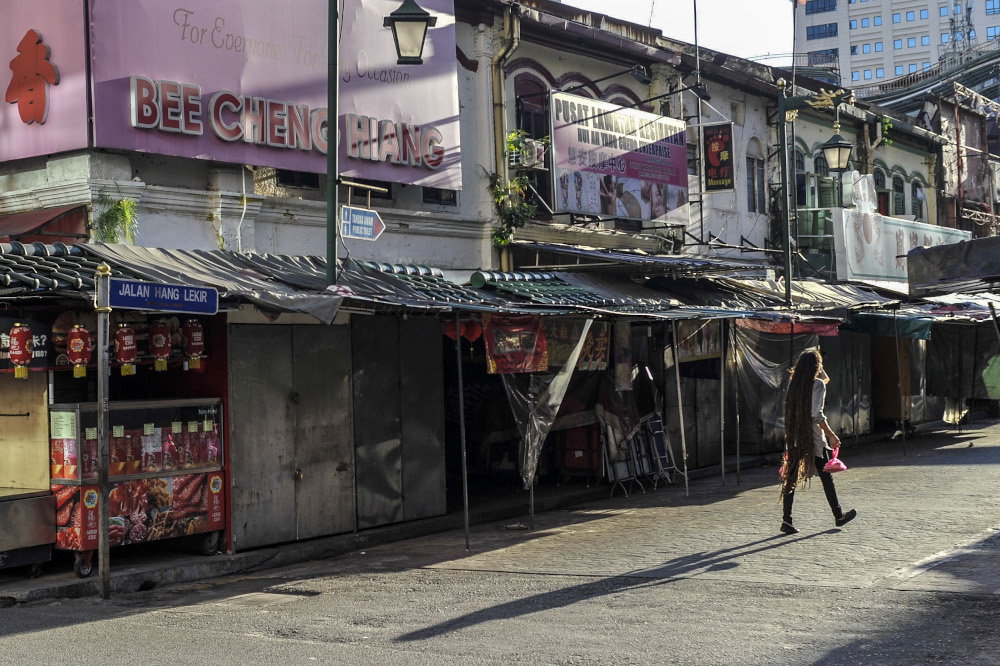 Seen here in the backdrop is Bee Cheng Hiang, which is located near the start of Jalan Hang Lekir's intersection with Jalan Sultan. — Picture by Shafwan Zaidon