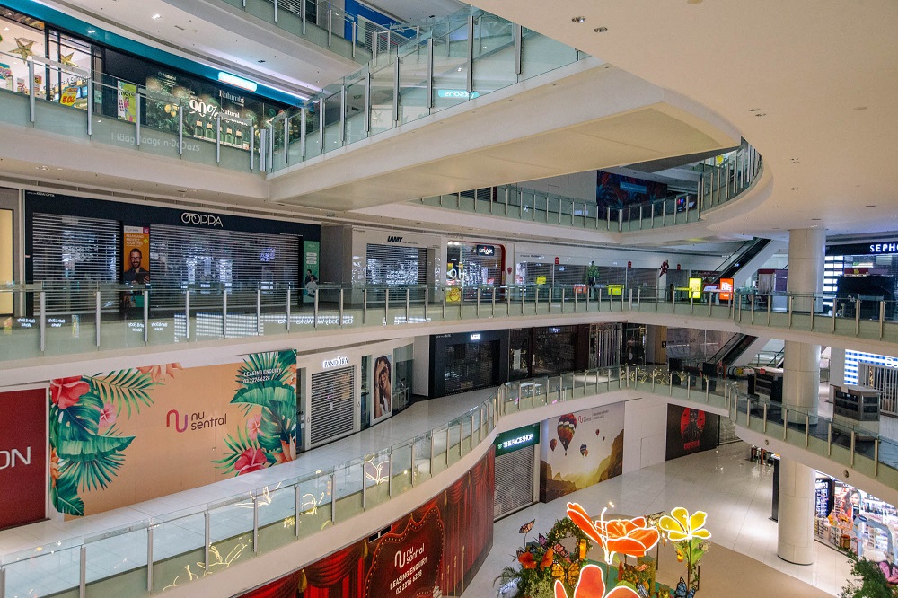 A view of an empty shopping mall during the movement control order in Kuala Lumpur June 2, 2021. u00e2u20acu201d Picture by Firdaus Latif