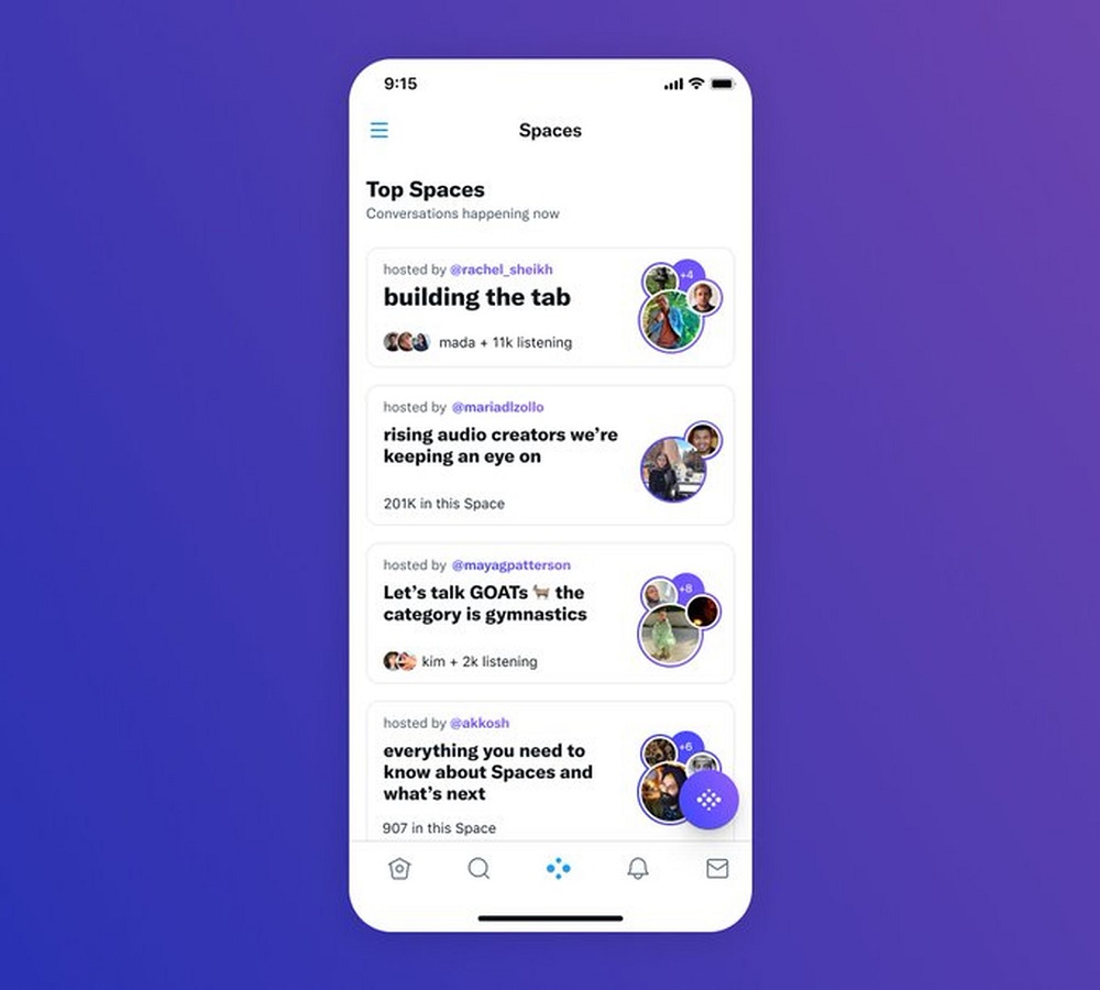 At this time, only users with at least 600 followers can try Twitter Spaces. u00e2u20acu201d Picture courtesy of Twitter