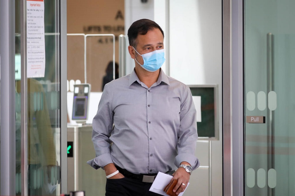 Gurmit Singh leaving the State Courts on June 8, 2021. He was fined S$800 and banned from driving for three months for speeding. u00e2u20acu201d TODAY pic