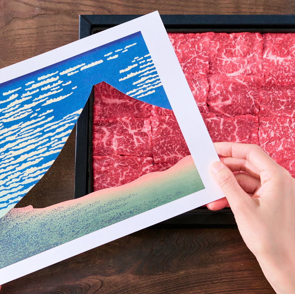 Gift company Hitotema is using premium wagyu beef to recreate famous works of traditional Japanese art Ukiyo-e. u00e2u20acu201d Picture via Facebook/ Art Beef Gallery