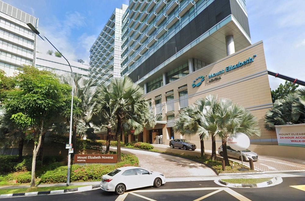 A nurse working at Mount Elizabeth Novena Hospital (pictured) who was not involved in patient care has contracted the coronavirus. u00e2u20acu201d Screen capture via Google Maps/TODAY