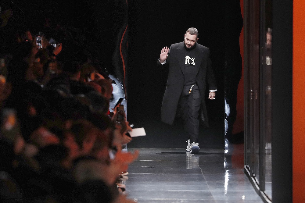Designer Kim Jones at the end of the Dior Homme show during the menu00e2u20acu2122s Fall/Winter 2020/2021 collection fashion show in Paris in January 2020. u00e2u20acu201d AFP pic
