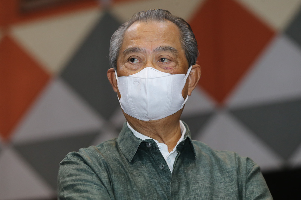 Prime Minister Tan Sri Muhyiddin Yassin visits the vaccination centre at Sunway Pyramid Convention Centre in Petaling Jaya June 27, 2021. u00e2u20acu201d Picture by Yusof Mat Isa
