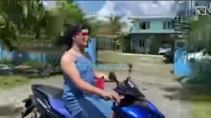 A screengrab of the video that was uploaded on Facebook. u00e2u20acu201d Picture via Borneo Post