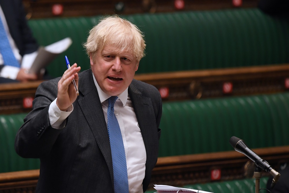 British Prime Minister Boris Johnson takes questions in Parliament, in London, Britain June 16, 2021. u00e2u20acu2022 UK Parliament/Jessica Taylor/Handout via Reuters