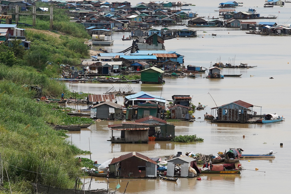 Floating houses are seen on the Tonle Sap River in Prek Pnov district, Phnom Penh, Cambodia, June 12, 2021. u00e2u20acu2022 Reuters picnn