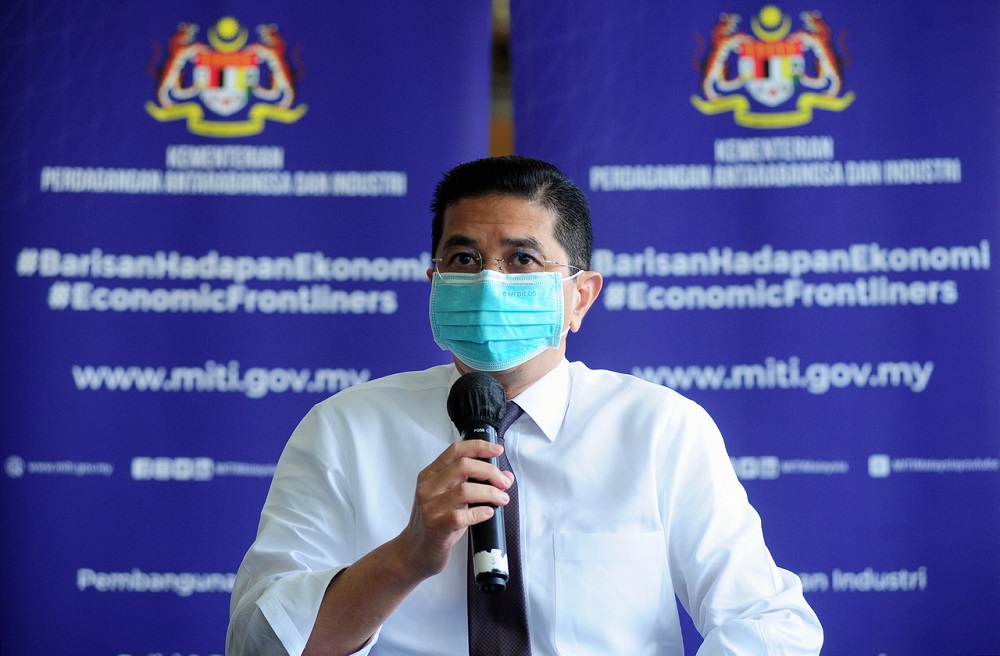 International Trade and Industry Minister Datuk Seri Mohamed Azmin Ali speaks during a press conference in Shah Alam June 29, 2021. u00e2u20acu201d Bernama pic