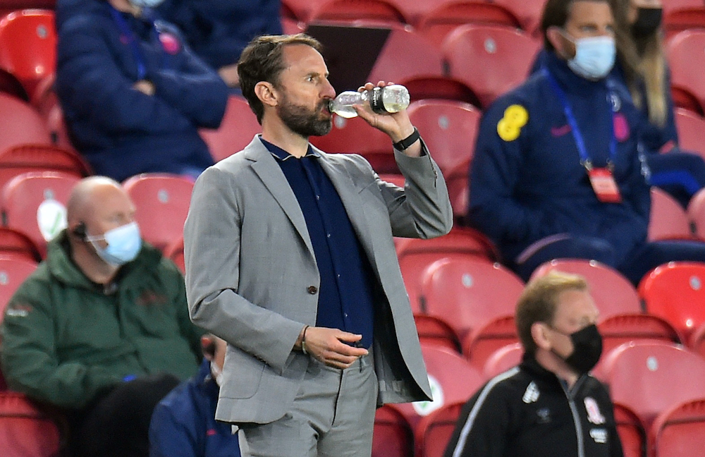 England manager Gareth Southgate during Englandu00e2u20acu2122s  friendly match against Austria at the Riverside Stadium in Middlesbrough, June 2, 2021. u00e2u20acu2022 Reuters picnn nnn