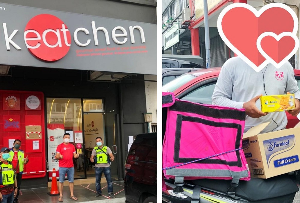 kEATchen has also brought joy to food delivery riders who received their food packages. u00e2u20acu201d Picture courtesy via Faris Faridudin Mohmad