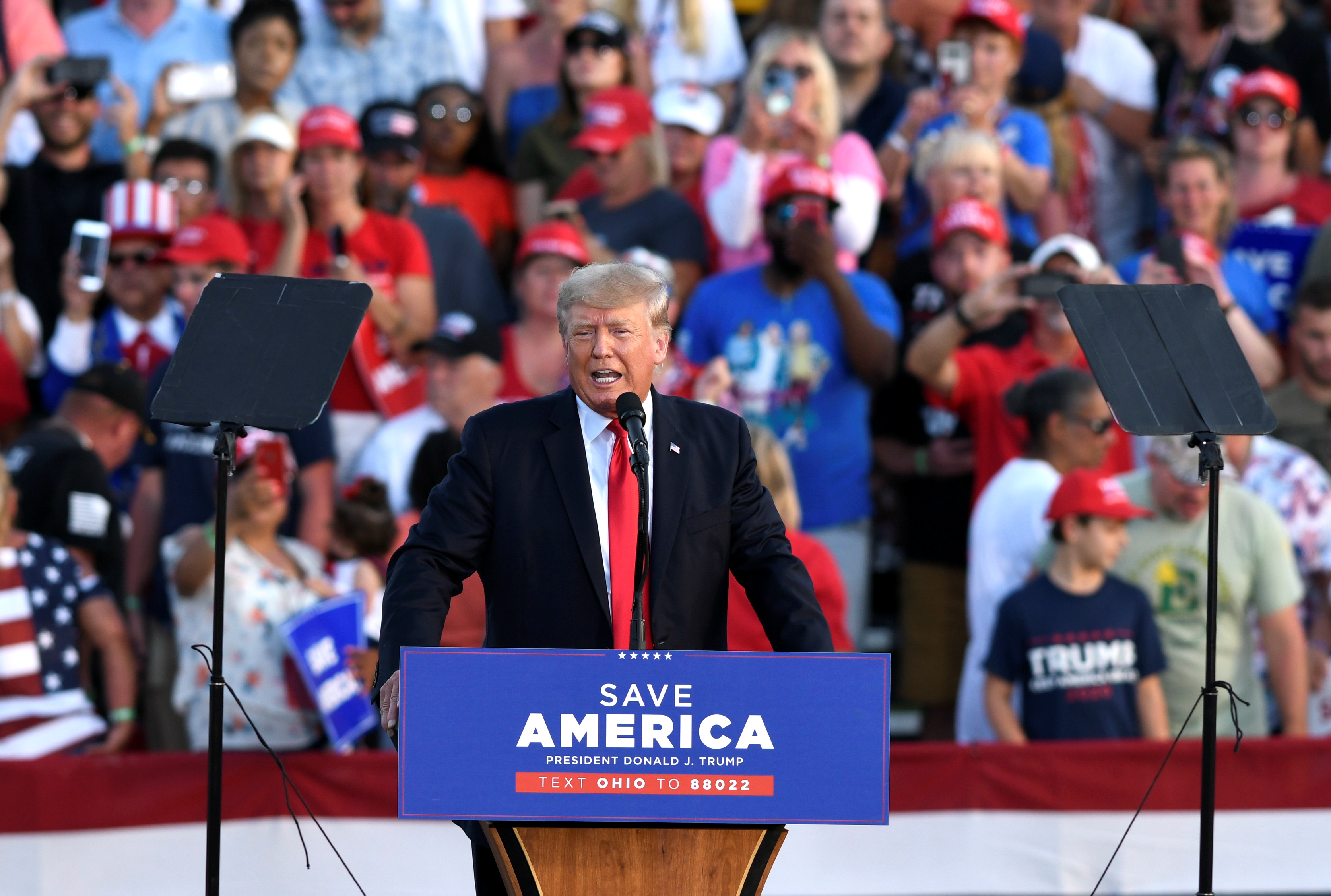 Former US President Trump holds his first post-presidency campaign rally at the Lorain County Fairgrounds in Wellington, Ohio, US, June 26, 2021. u00e2u20acu201d Reuters pic