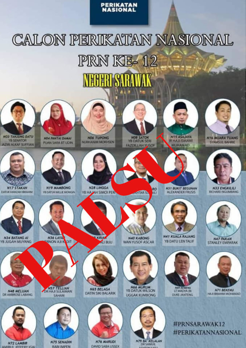 In its Facebook page, PN Sarawak said the poster did not come from their leadership and slammed those who created it for trying to disrupt PNu00e2u20acu2122s relations with the stateu00e2u20acu2122s ruling coalition Gabungan Parti Sarawak (GPS). u00e2u20acu201d Picture from Facebook/Perikat