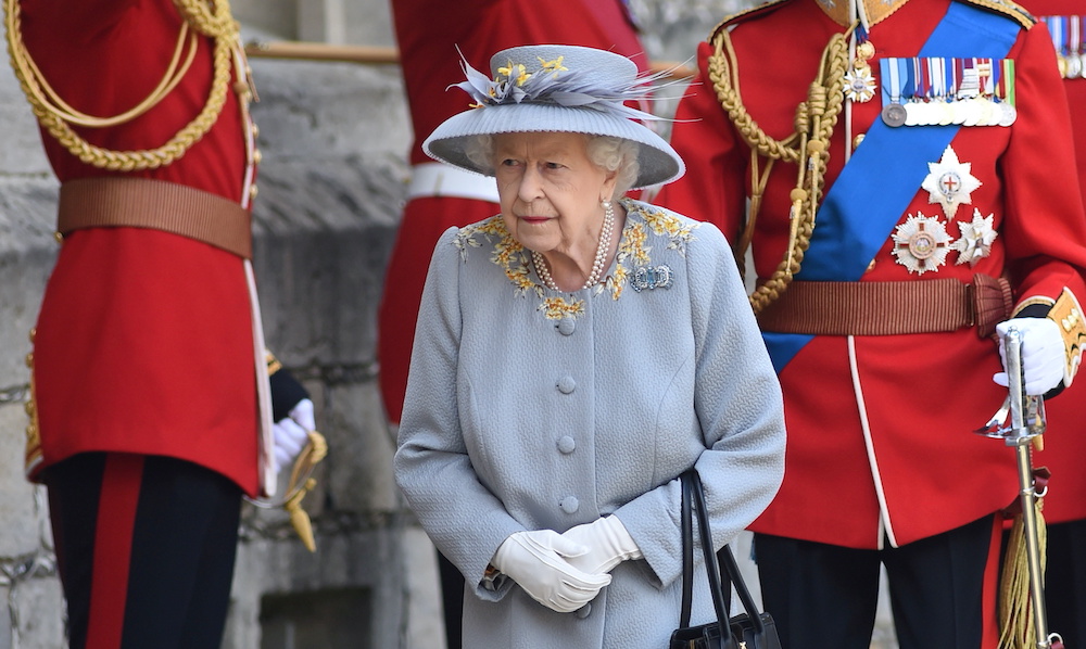 Britainu00e2u20acu2122s Queen Elizabeth arrives for the ceremony to mark her official birthday at Windsor Castle in Windsor, Britain June 12, 2021. u00e2u20acu2022 Reuters picnnn
