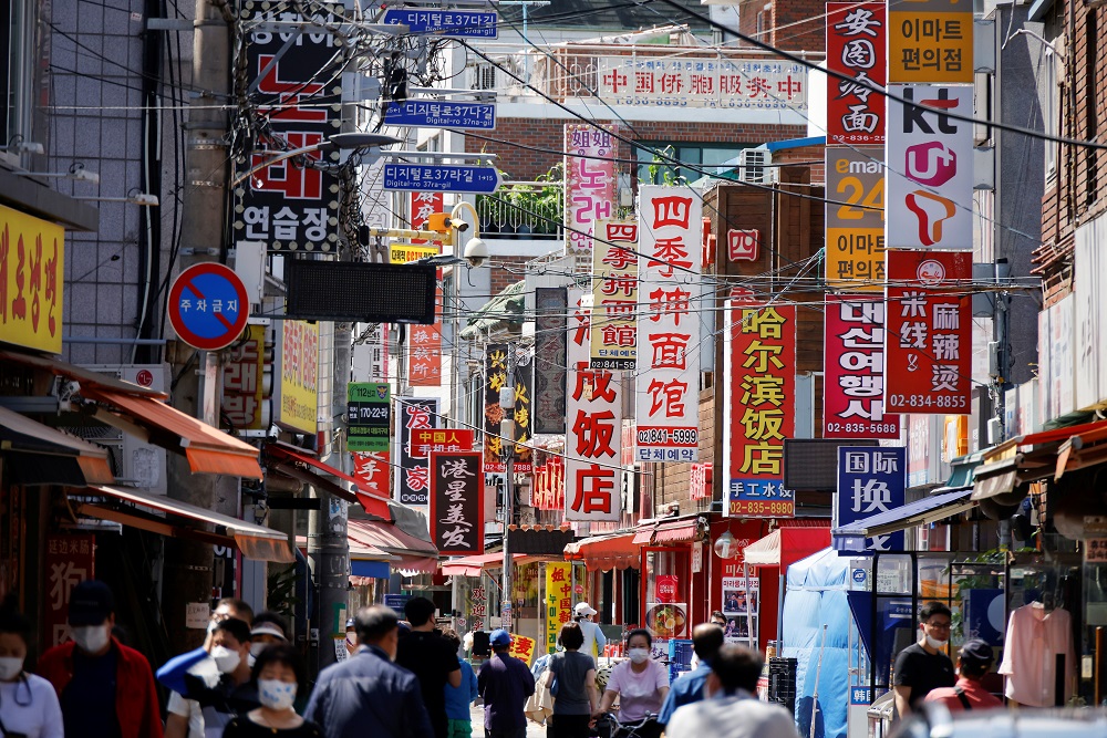 Residents walk in Seoul's Chinatown neighbourhood, June 16, 2021. u00e2u20acu2022 Reuters pic