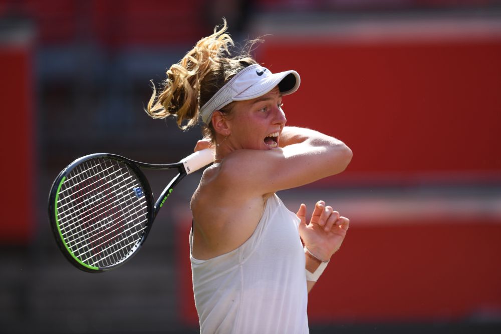 Russia's Ludmilla Samsonova in action during the final match against Switzerland's Belinda Bencic at Rot-Weiss Tennis Club, Berlin June 20, 2021. u00e2u20acu201d Reuters pic