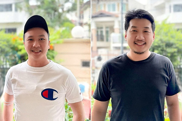 Best friends and co-founders of Shoyu Bros: Ley Vin Khoo (left) and Bryan Tan (right).