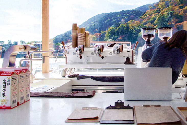 An 'aisu kohi' or iced coffee is the perfect summer thirst quencher, especially if the café has a view.