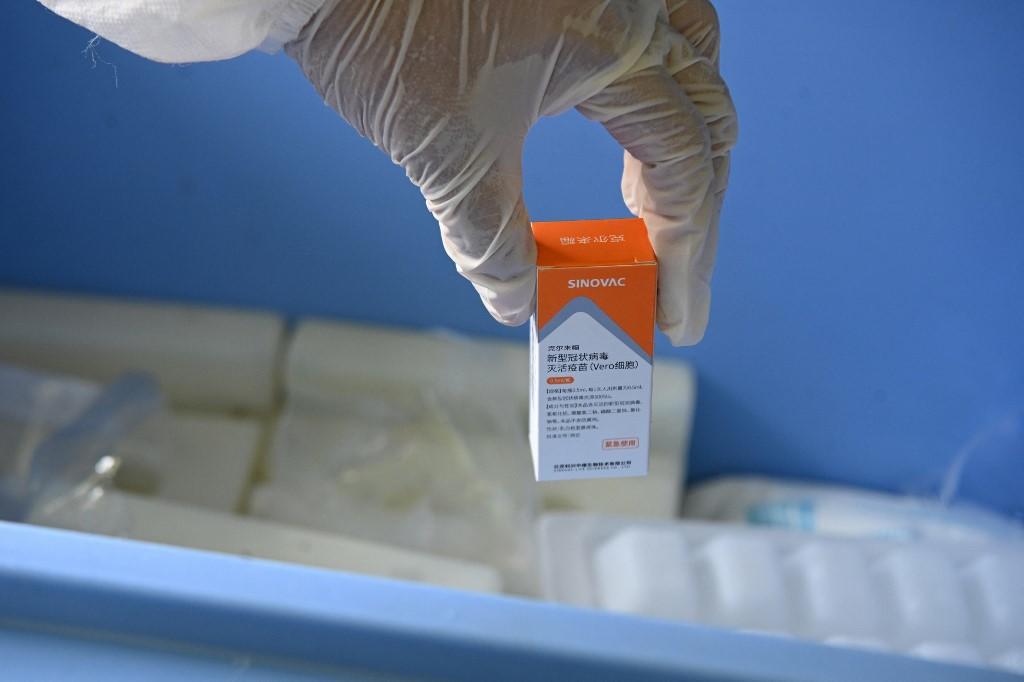 A Sinovac Covid-19 vaccine vial in Manila. u00e2u20acu2022 AFP pic via TODAY