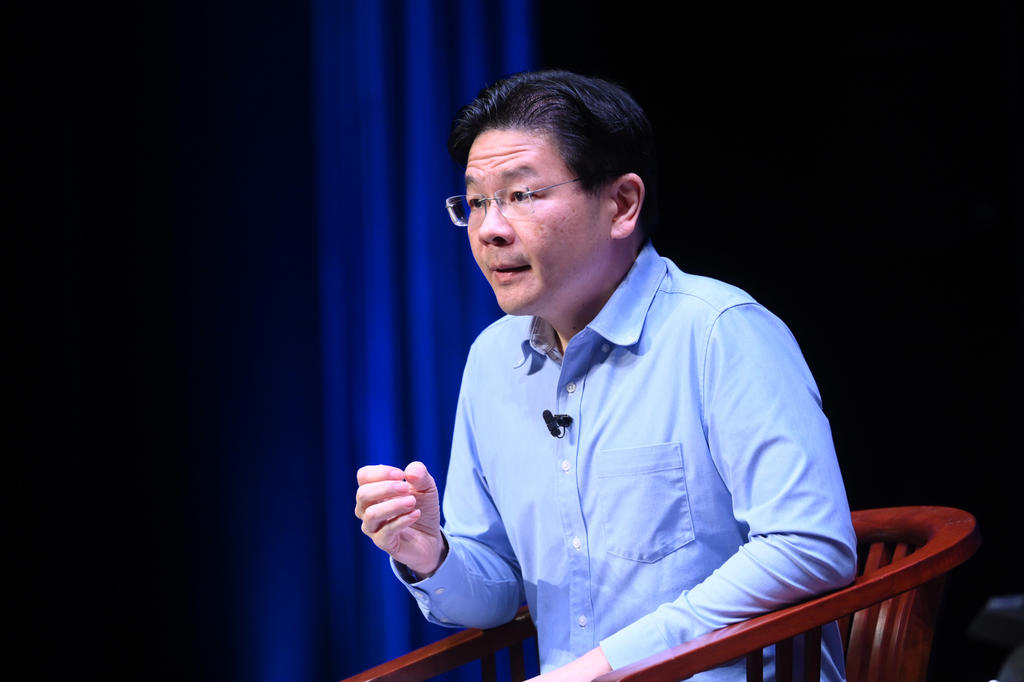 Finance Minister Lawrence Wong (pictured) said that racial and religious harmony does not fall ready-made from the sky and there is nothing preordained about a multiracial society. u00e2u20acu2022 Picture Jacky Ho for the Institute of Policy Studies via TODAY